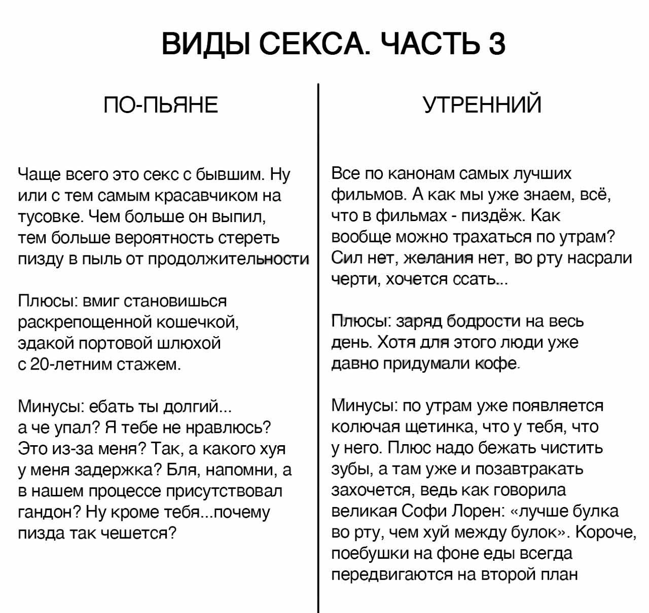 7 Видов Секса В Отношениях